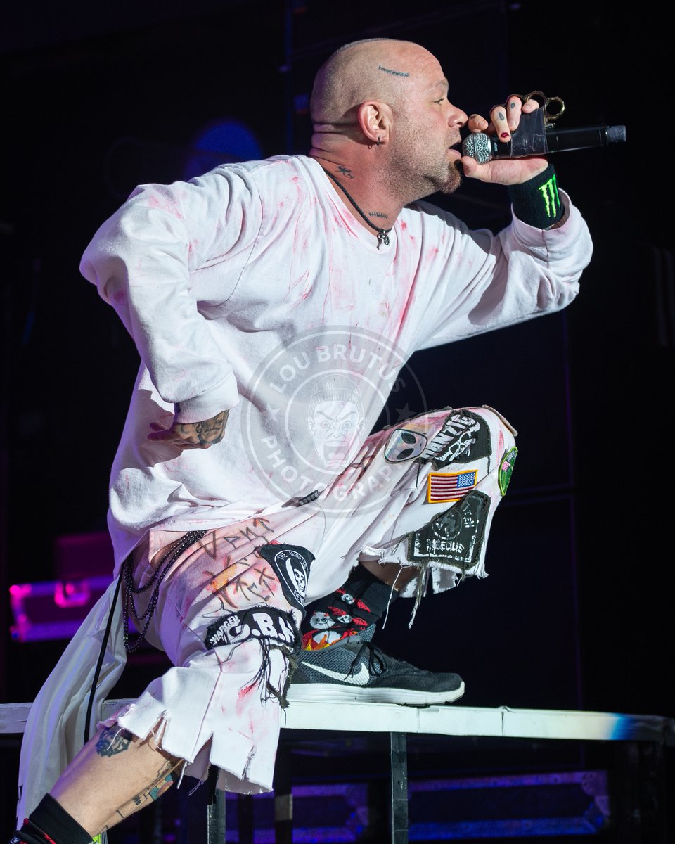 LouBrutus's tweet photo. Good ol' Ivan Moody of Five Finger Death Punch onstage in 2019. The band will start the Legacy Tour back up on September 8th at Red Rocks in Colorado. I can't believe I still haven't see a show there! @FFDP #IvanMoody #5FDP #FFDP #FiveFingerDeathPunch https://t.co/jJ3ISCkhwi