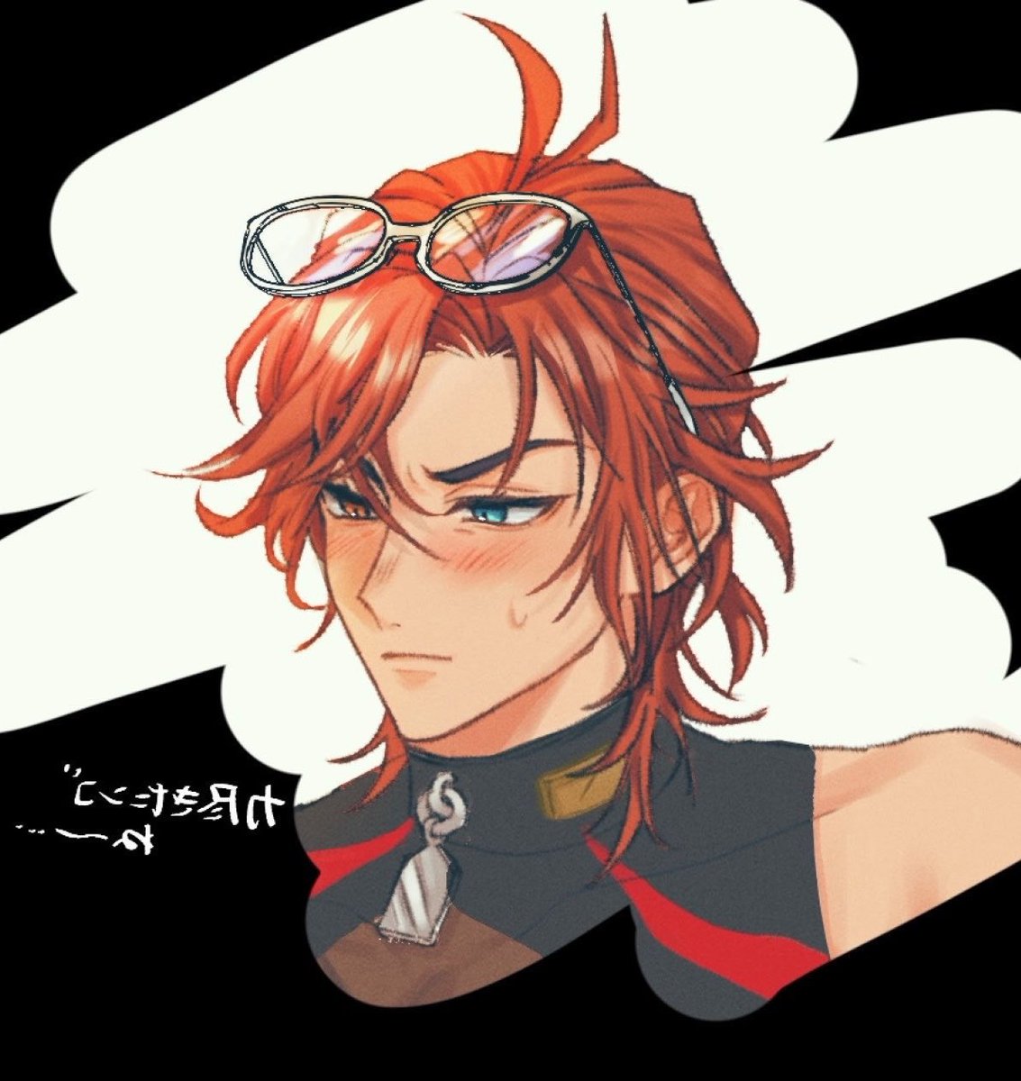 oshioshi_R's tweet photo. ずっと反転で描いてたから向き全部逆だけどこっちの顔の方が好きだよ…… https://t.co/rdgCfX4xYK