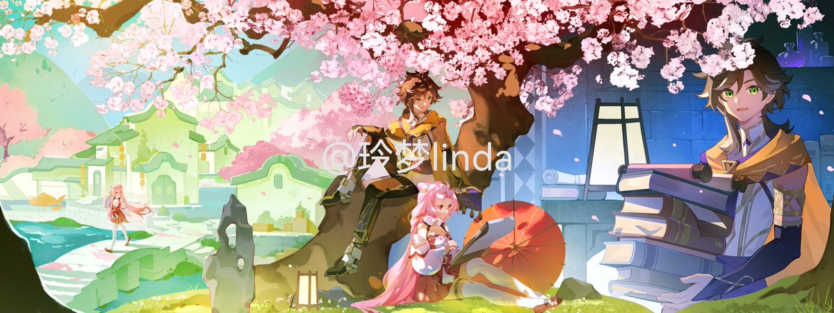 linglesakura's tweet photo. 【800天始末？】未行之路
这是未相遇前的景象，泠韵离开翘英庄，赛索斯在缄默之殿忙碌
#夢女子さんと繋がりたい #夢女子 #原神oc #canonxoc #genshinoc https://t.co/LR55LSYwzw