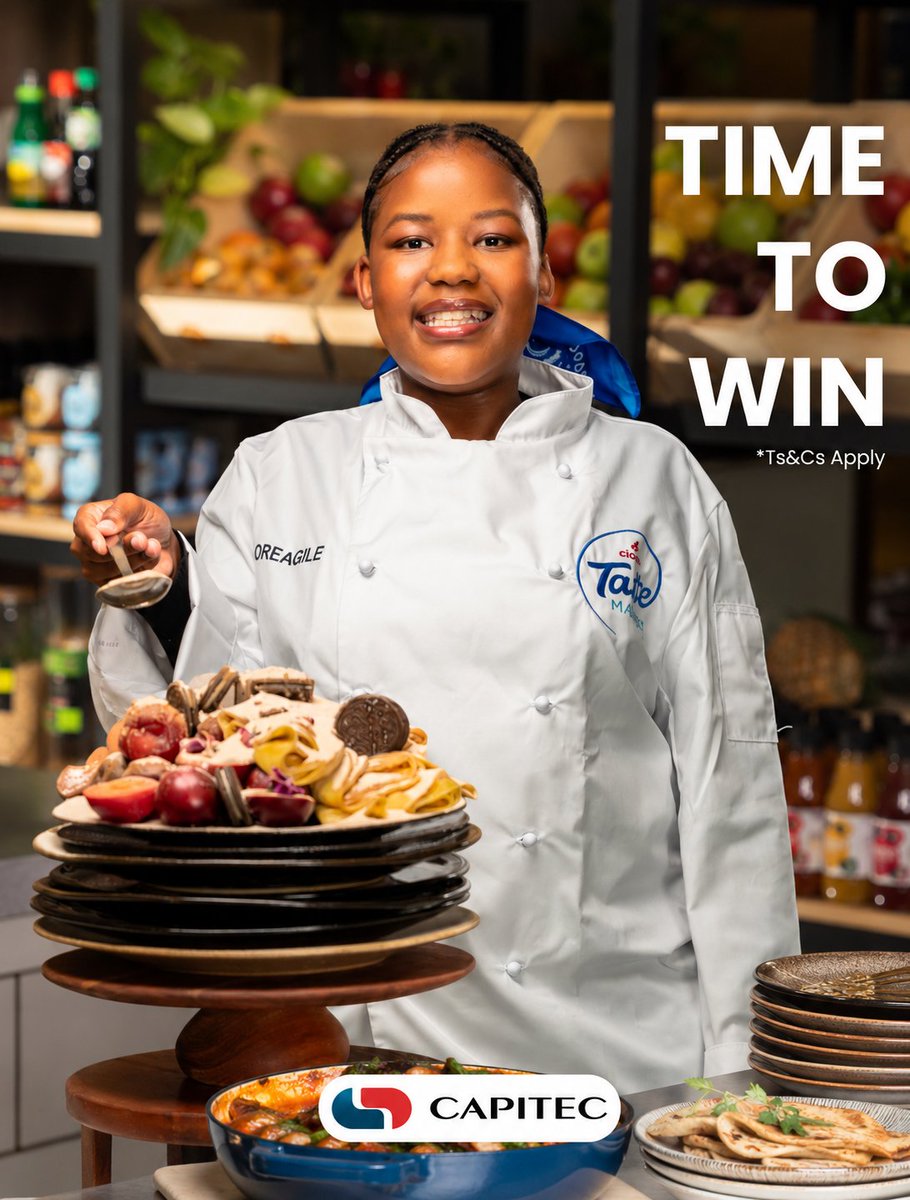 TasteMaster_SA's tweet photo. You could be the next R1 000 winner with Capitec Business!  Reply and share this post and tell us  what’s the best part about banking with @CapitecBankSA in the comments below. Include #TheTasteMasterJunior and #BankOnBetter #BankOnCapitec in your answer. T&Cs apply. https://t.co/1ymJ9dMEOt