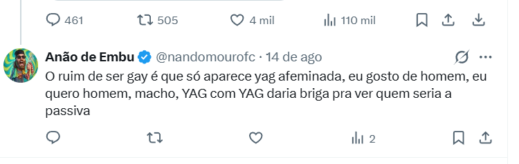 GadoMBL's tweet photo. @nandomourofc Eu n sabia que isso era gíria de site porno gay não, vc que me informou agora, como tu sabia disso? ahhaahahahahahahahhahahahahaha https://t.co/tV8ny7HbNO