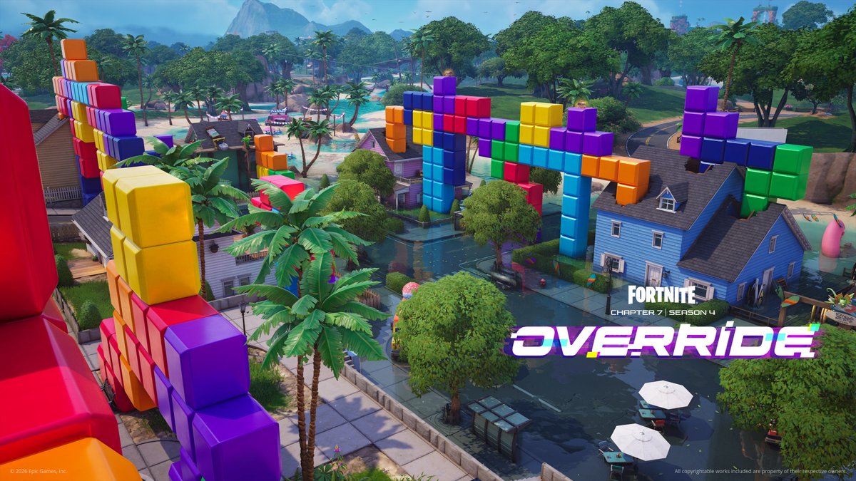 Fortnite's tweet photo. the Island’s hiding secrets… go find em 🕹️ https://t.co/tK2qo1nEiP
