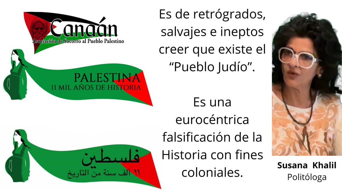 Susana_Khalil's tweet photo. El 14 de mayo de 1948, desde Europa y por europeos se impuso otro colonialismo en Palestina fraudulentamente llamado "Israel".

Indoeuropeos conversos a la religión judía se disfrazan de "Pueblo Judío". 

Canal YouTube:
PALESTINA 11MIL AÑOS DE HISTORIA 👇 
https://t.co/AY8uR4DSOA https://t.co/eVJ8fzh2cF