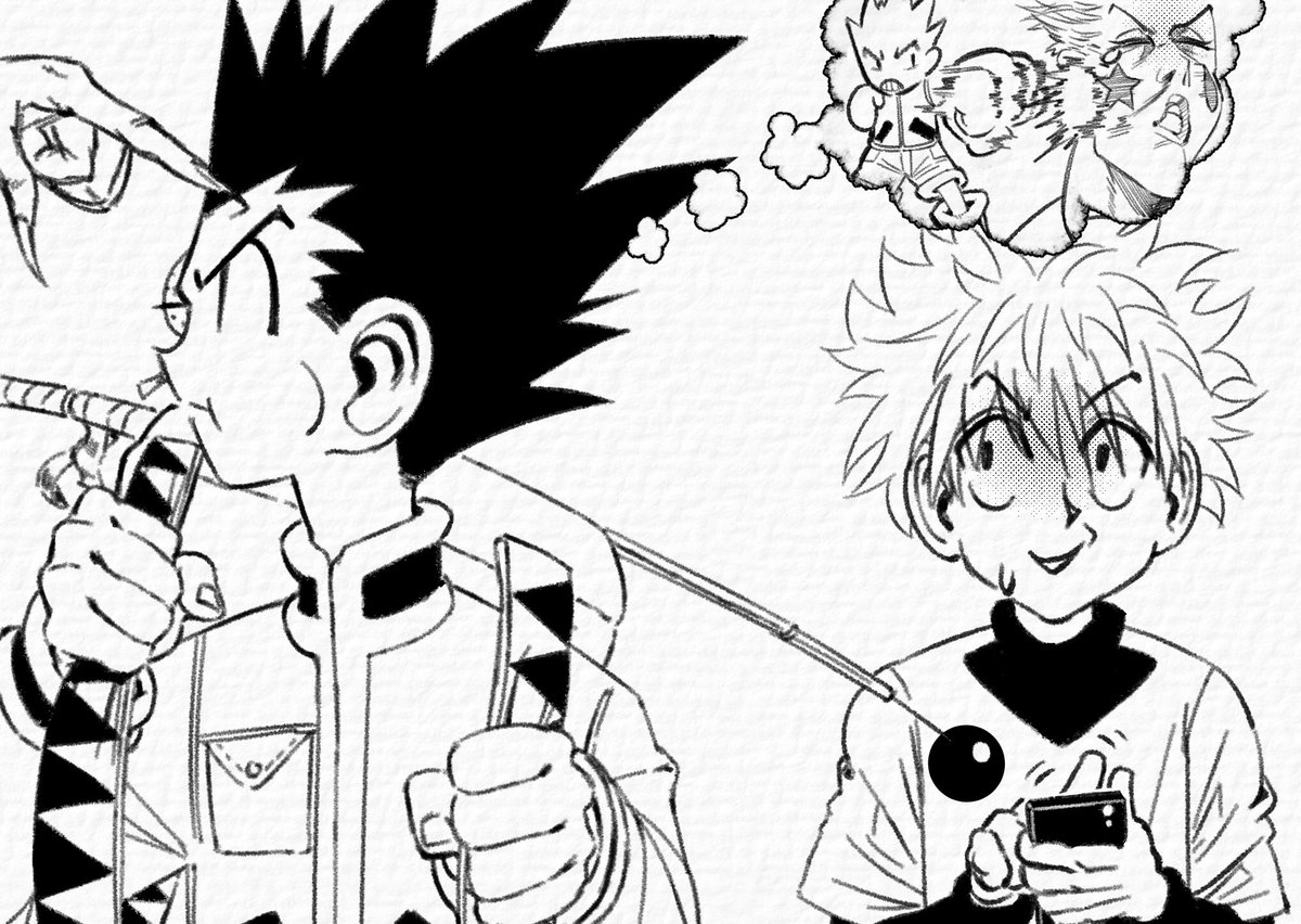 8BitMike2's tweet photo. #hxh #gon #killua - loving the current batches of hunter hunter, can’t wait until the return of these two characters!🙏 https://t.co/QsQNr02ih7