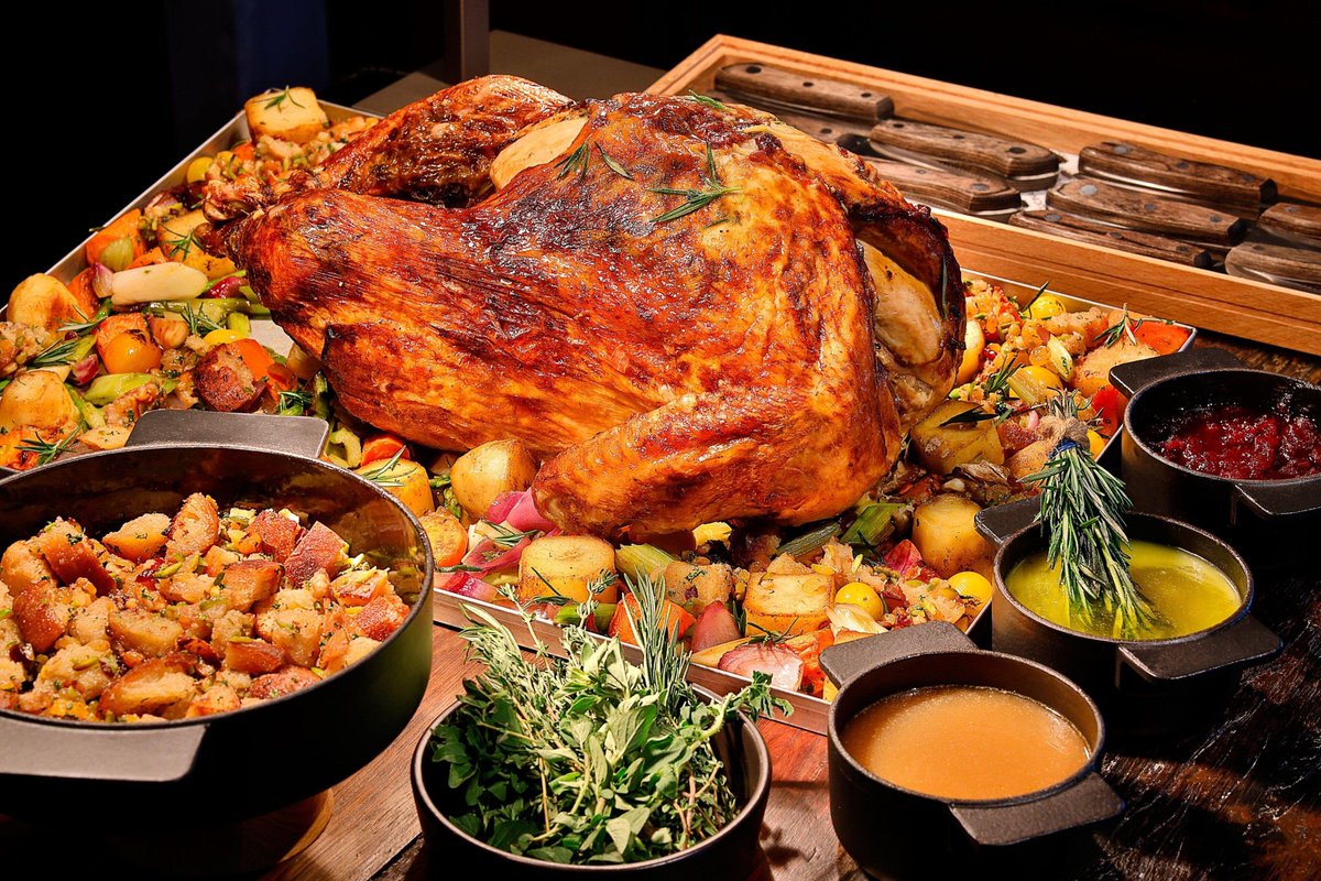 Amily62957485's tweet photo. Thanksgiving special: Roasted herb turkey with pumpkin mash u0026 cranberry sauce. Limited slots available! Book now for a cozy feast. https://t.co/qjydpgnmKp