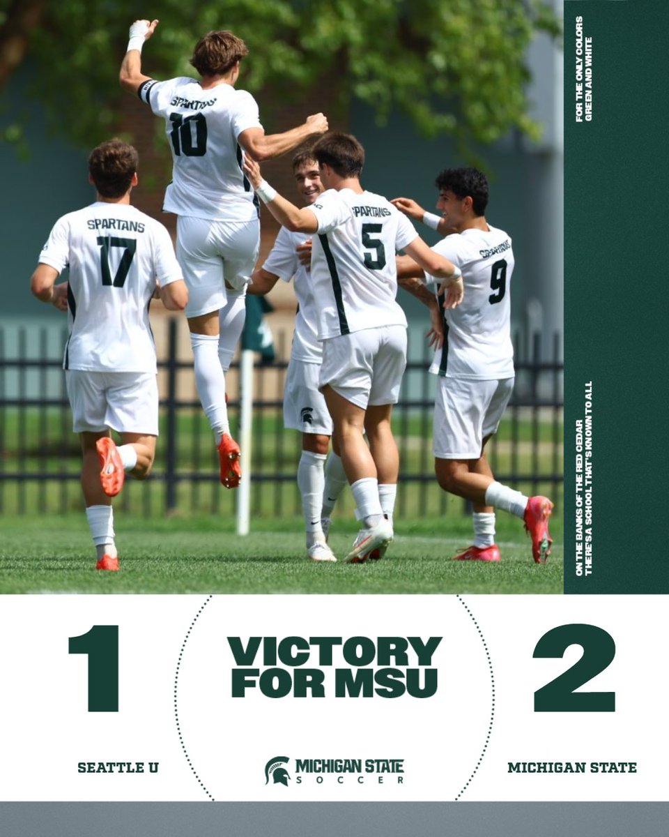 MSU_MSoccer's tweet photo. Won the week! 2-0 to start 2026!🟢⚪ https://t.co/P1fRBuPEaN