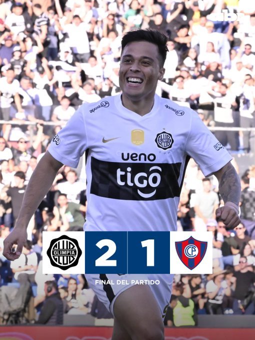 Benru79's tweet photo. Finalizado: Olimpia 2 Cerro Porteño 1.

@elClubOlimpia ganó los 3 clásicos en lo que va del año. Estira a 3 la ventaja en el historial de Liga (116 a 113).

@CCP1912oficial ganó sólo 1 de los últimos 17 clásicos de Liga. Además, perdió 8 y empató 8. https://t.co/C1PG9g8u1a