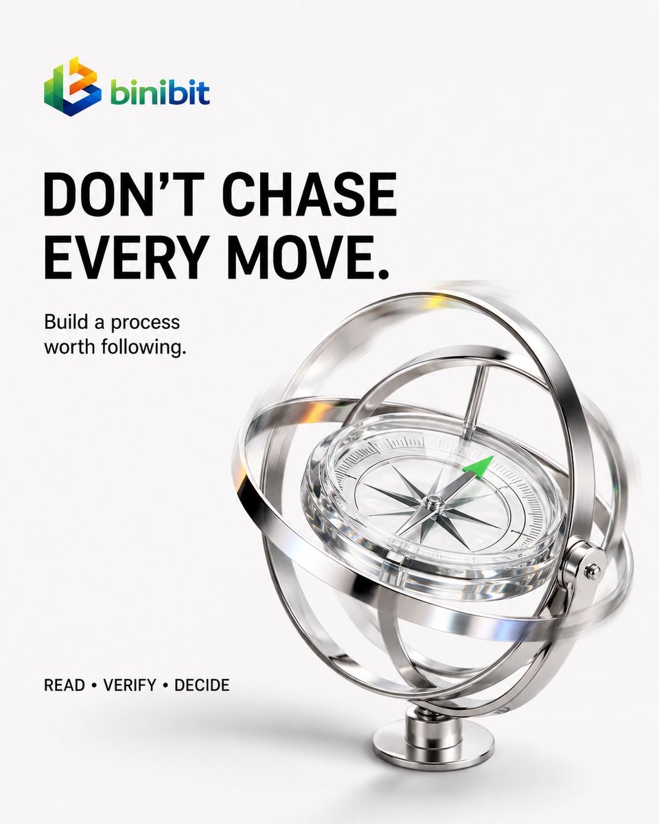 BinibitCrypto's tweet photo. The market can change in seconds.

Your process should not.

Before reacting:

Read the information.
Verify the source.
Understand the risk.
Then make your decision.

What is one market rule you refuse to break?

#Binibit #MarketMindset #TradingDiscipline #Fintech #DigitalAssets https://t.co/srVZNhVSki