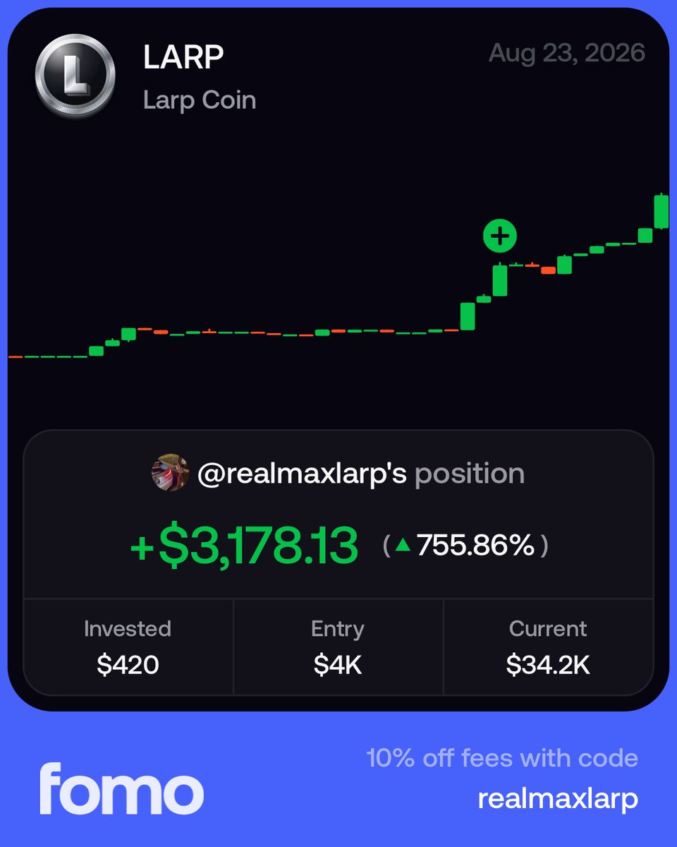 MaxLarpCoin's tweet photo. LOOK AT THIS. NEXT 1000x RUNNER

6TnDNVf3SS1inZxneg5jgwgecG32yYEhZ1CoiD4Fpump

#memecoin #memecoins #LarpCoin https://t.co/DYi8Ouf4sm
