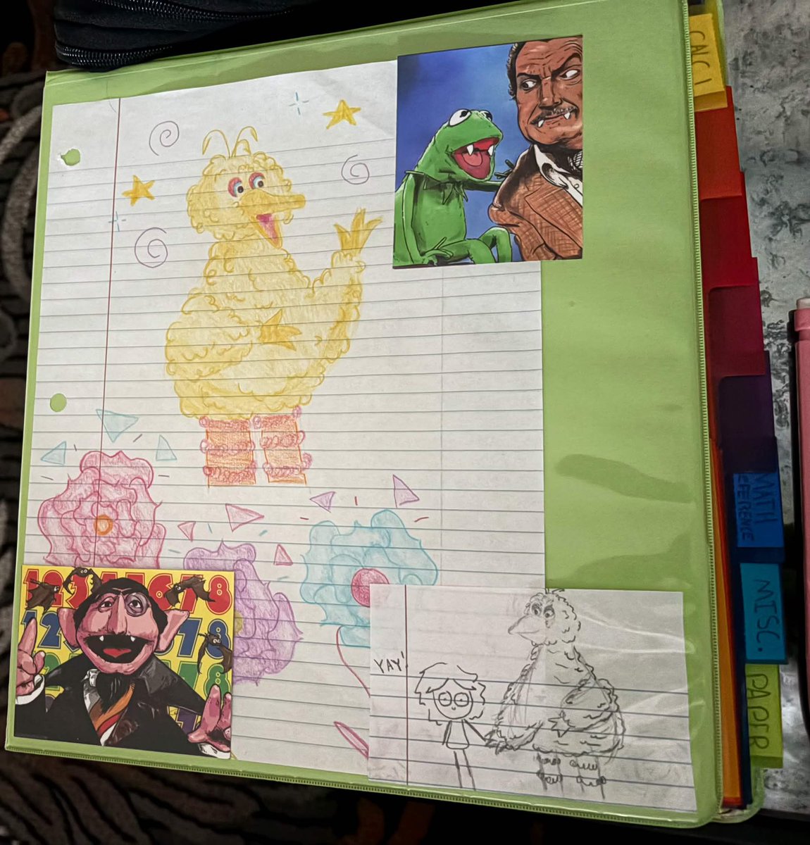 asuicidalbug's tweet photo. @garf1nator the tabs that i use can be switched out. this was my binder during the summer when i was only taking calculus https://t.co/i3V3SArMm7