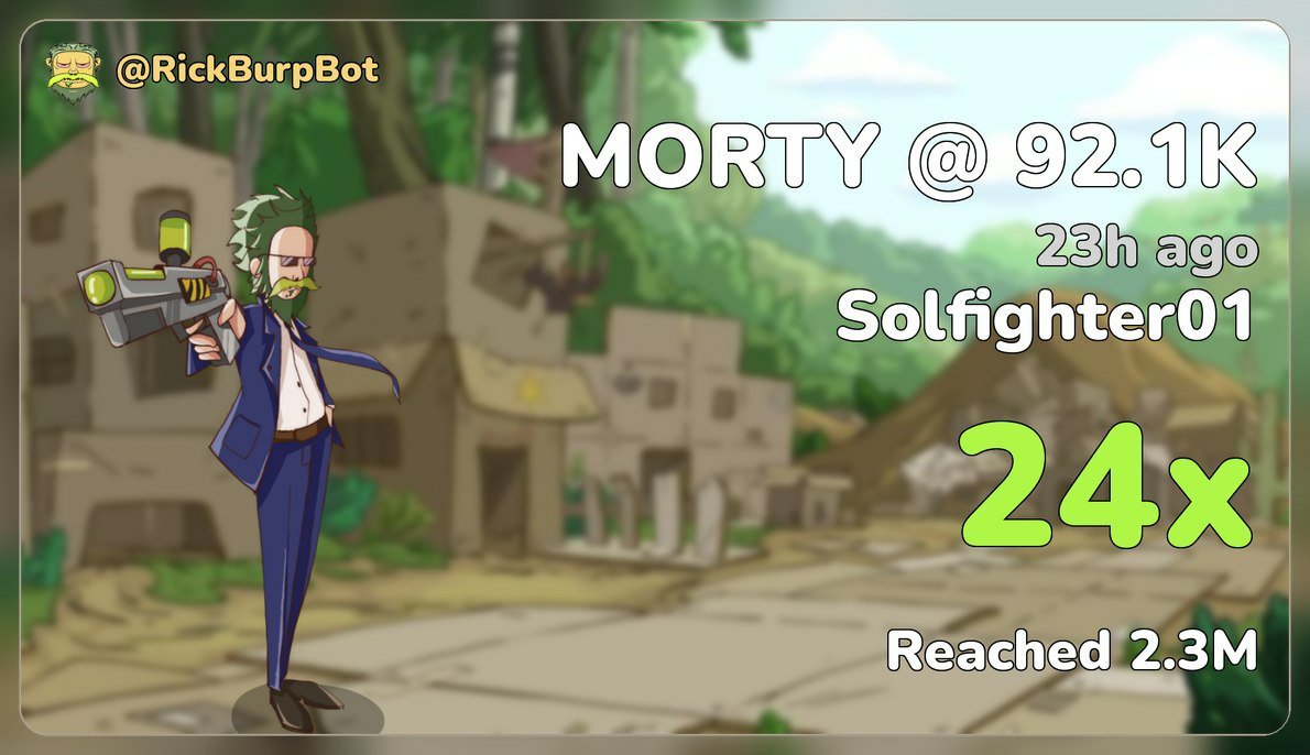 APES_CALLER1's tweet photo. 24x profit from my call on $MORTY

GUmbtfjSZkybSFgPibBcvwExEBdXwewJHR5PkTjzpump

#solana #memecoins #crypto #bitcoins #binance https://t.co/KoBXJZQwXH