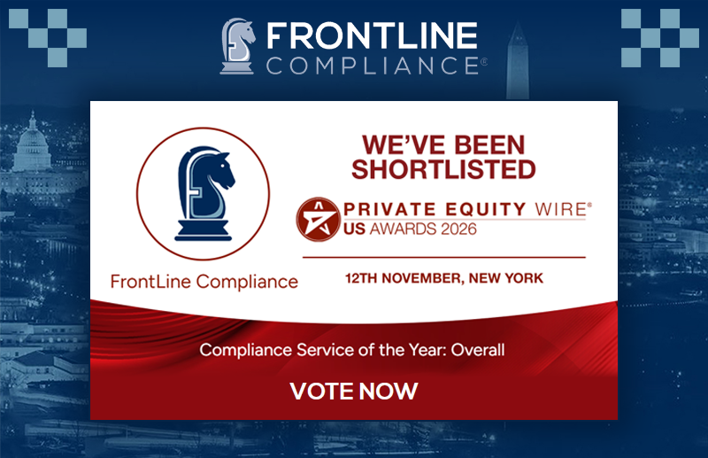 _UpFRONT_'s tweet photo. We Would♥️Your Vote! FrontLine Compliance has been shortlisted for the @PEWireNews US Awards in the category "Compliance Service of the Year: Overall"🗳️Voting is Now Open! Please vote for us here https://t.co/7v2xTTp9nw #Compliance #Consulting #Experts #since2006 https://t.co/1YfkzPwtz0