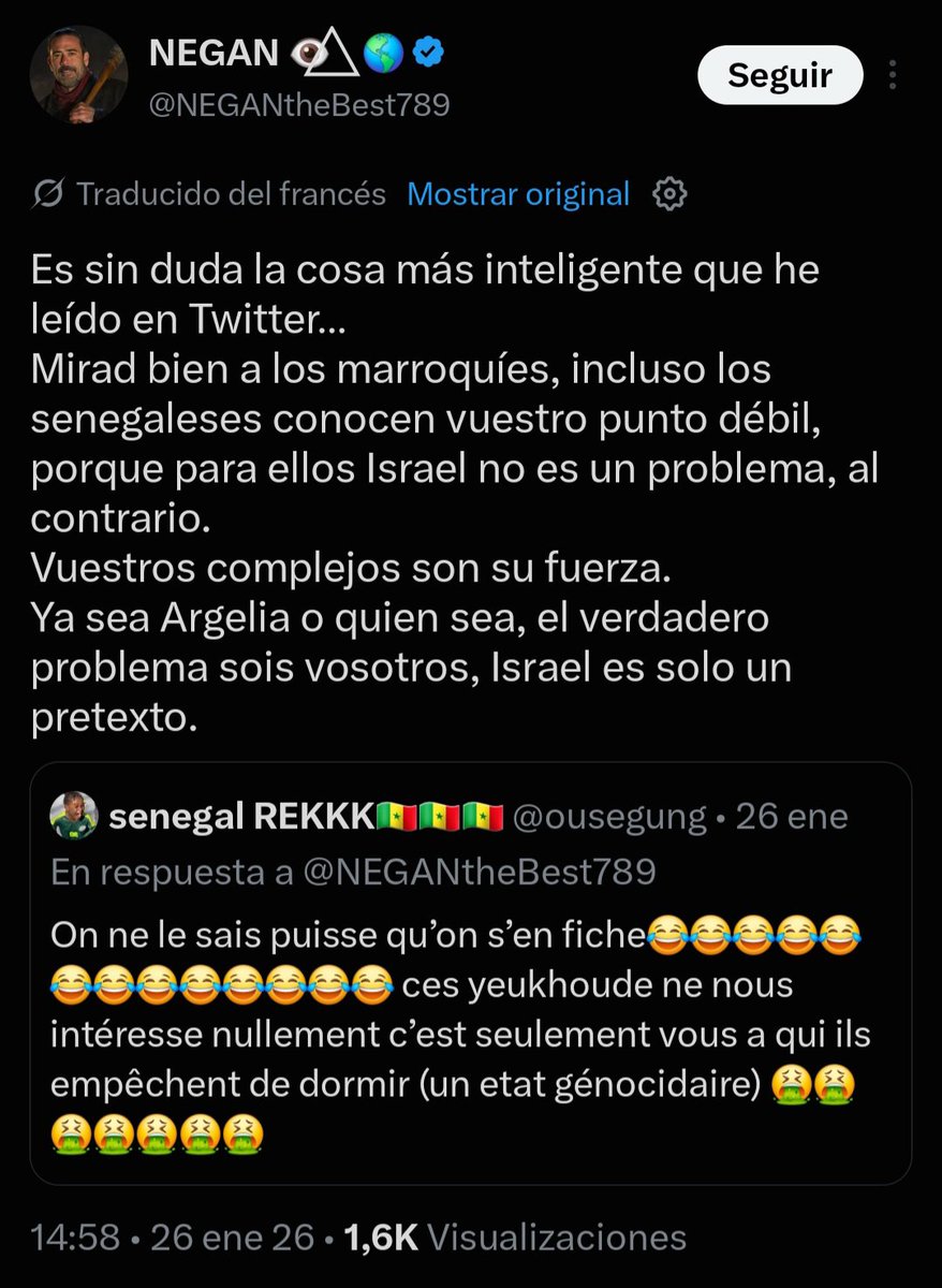 RosaDeLoux's tweet photo. @congosto Es curioso pero parece un perfil vinculado a la doctrina oficial de Marruecos en política exterior, no parece de un marroquí al uso. Si repasas sus comentarios sobre Argelia, Israel... tiene una agenda programática detrás. No parece un ciudadano particular. https://t.co/UsA6C0k8ff
