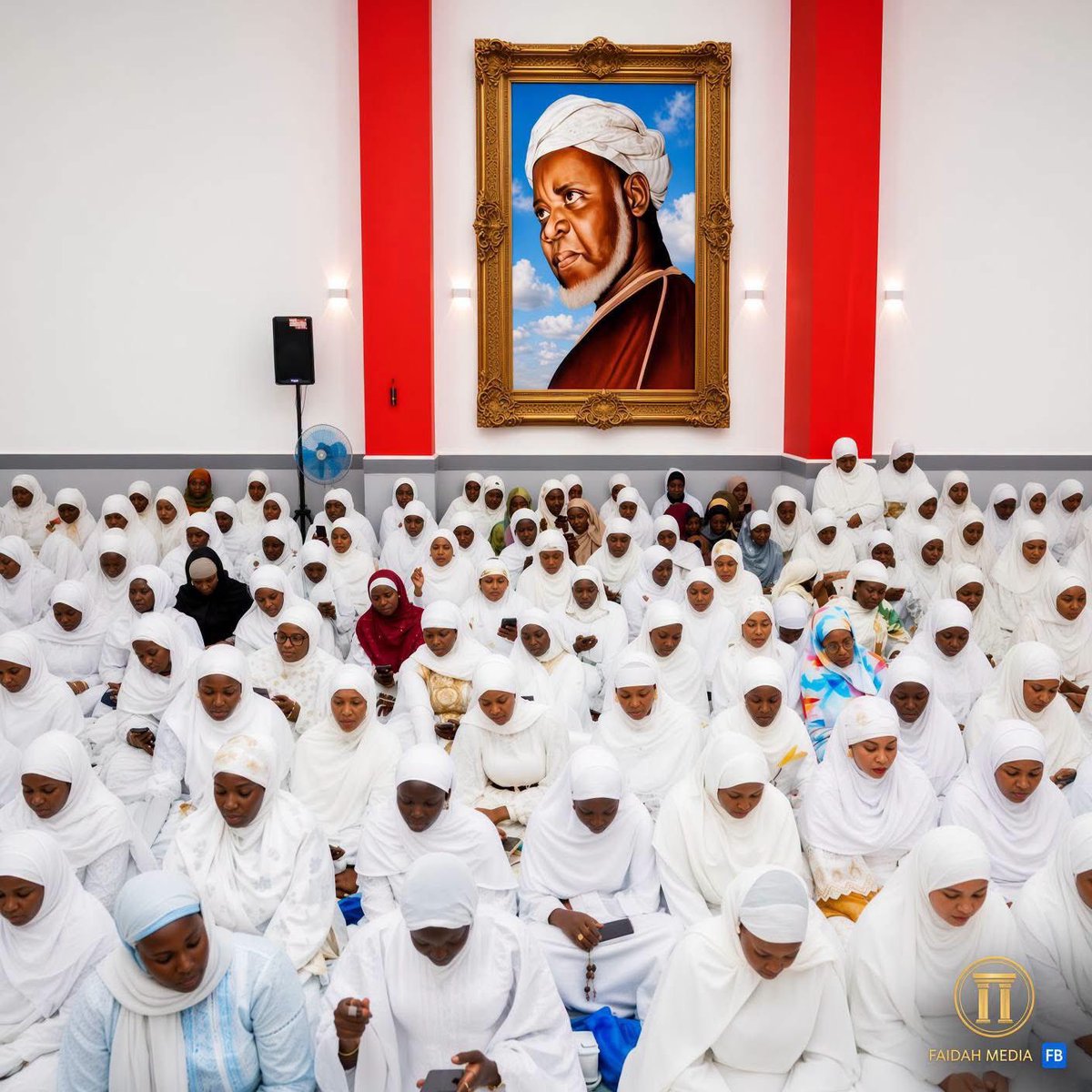 RakaFatima's tweet photo. 🌙Maulidin Annabi (SAW) ﷺ daga Senegal 🇸🇳

A lokacin karatun haihuwa daga littafin Shehu Ibrahim Inyass (RTA), Al-Faydhul Ahmady, an ba da dama a karanta tare har zuwa lokacin da za a mike tsaye, lokacin da Annabi (SAW) ﷺ yake zuwa. 🌹🤲🏽

Sai aka nutsu, aka bar mutum ɗaya ya karanta, sauran kuma suna amsawa da:

“Sallallahu Alaika Wa Ala Aalika Wa Sallam.” ﷺ❤️

Tunda a gaban Annabi (SAW) ﷺ. dole ayi nutsu wa ta musamman, numfashi ma a hankali akeyi.👍

Bayan an idar, aka yi addu’a saboda martabar Annabin da yake nan wurin a yanzu. 🤲🏽🌹

Allah Ya ƙara mana ƙaunar Manzon Allah (SAW) ﷺ, Ya karɓi wannan Maulidi, Ya albarkaci dukkan mahalarta. ❤️🌙🤲🏽