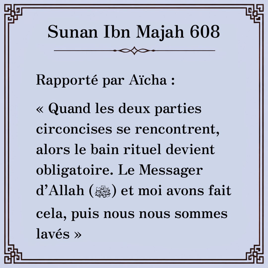 LePropheteEli's tweet photo. @mutisalen @Diiaharaa C’est toi qui est ignorante. Les mutilations génitales féminines et masculines sont autorisés selon l’islam. 

Aisha elle même était excisée.

Source : Sunna Ibn Majah 608 (sahih) https://t.co/894cTMAlUP