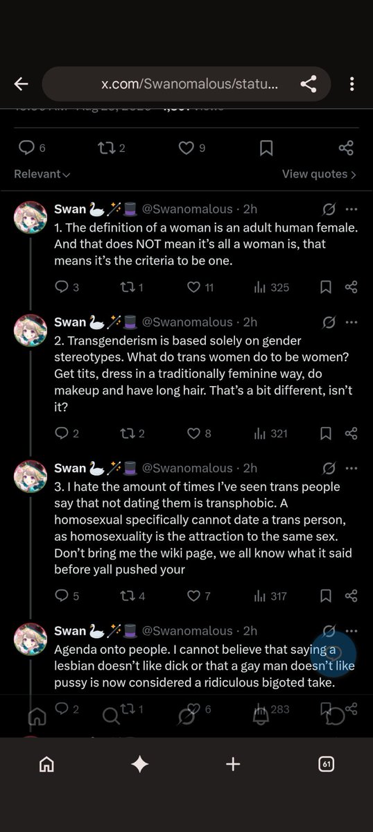 IneffaIneffa's tweet photo. //Fuck it, I'm bored, let's go point by point. Forgive me if I get carried away, i find their arguments dumb as shit.

1. You're saying literally fucking nothing here. You're basically saying "definition of woman is woman", okay and?

Your first point has no point. Good start. + https://t.co/T9RLwin4hu