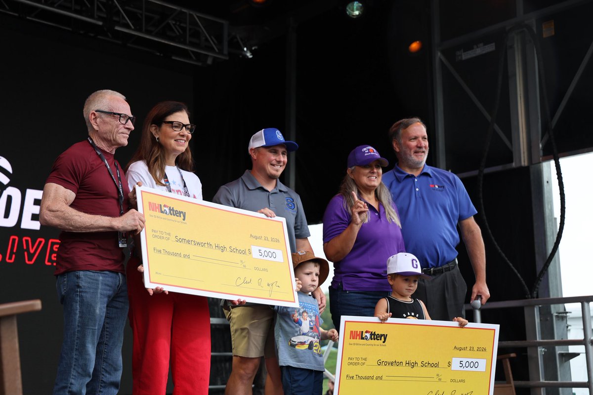 KellyAyotte's tweet photo. Joined the New Hampshire Lottery and NASCAR legend Mark Martin for a simulator race in support of two fantastic New Hampshire schools. 

Congratulations to Groveton and Somersworth, and thank you to the Lottery for the work you do to support education in our state! https://t.co/vp8DTF1yQq