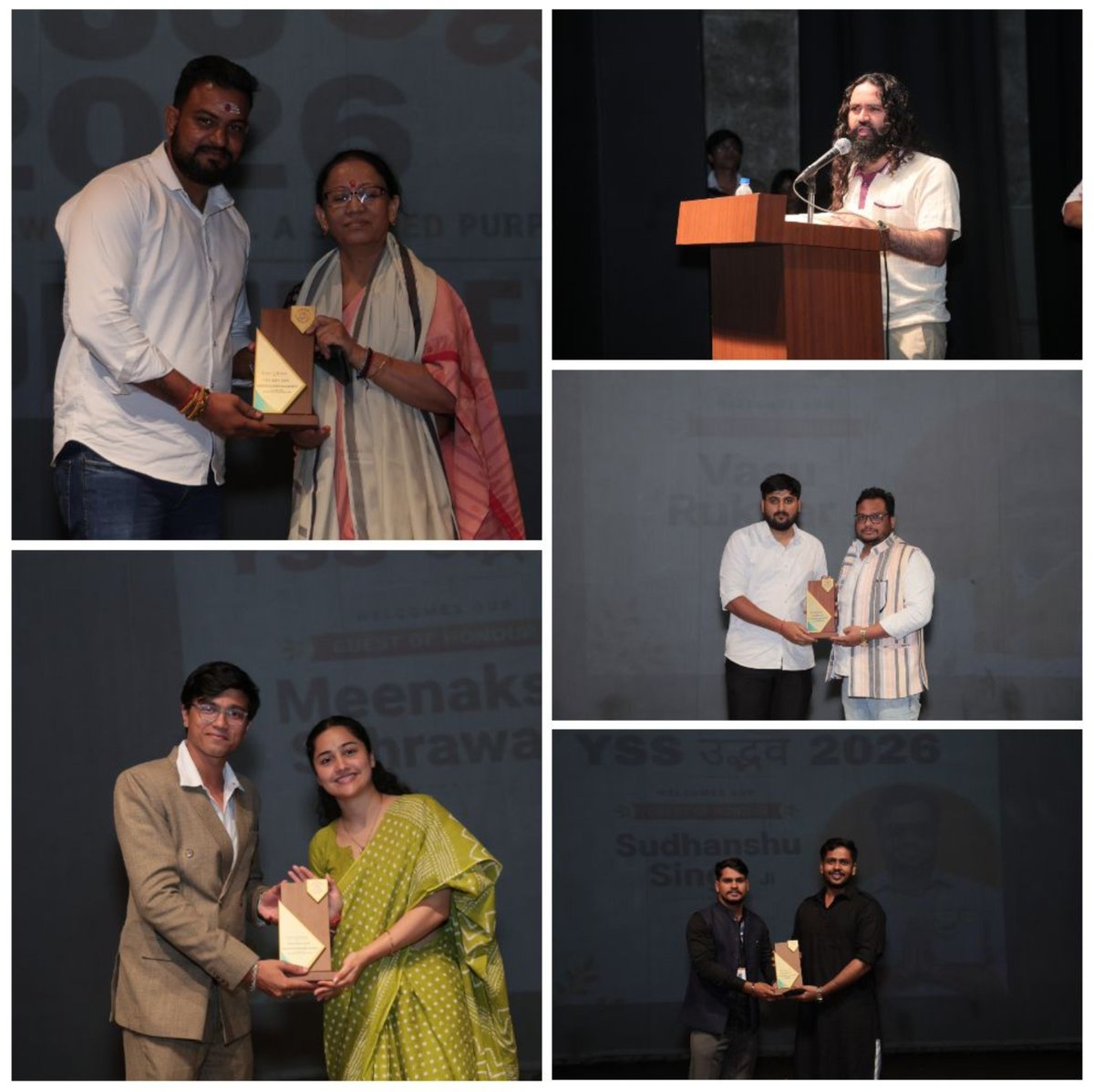 yss_group's tweet photo. Honouring our esteemed guests who graced YSS उद्भव 2026 with their presence and blessings. 🙏

Their presence made this gathering even more meaningful as we came together to celebrate the spirit of youth, service, and a shared vision for society. https://t.co/Ckg85N1b32