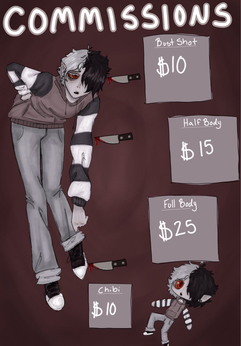 SpiderMilk07's tweet photo. Commission page!! Help a small artist out maybe :P #commissionㅤ https://t.co/Xz5rAq7ck9