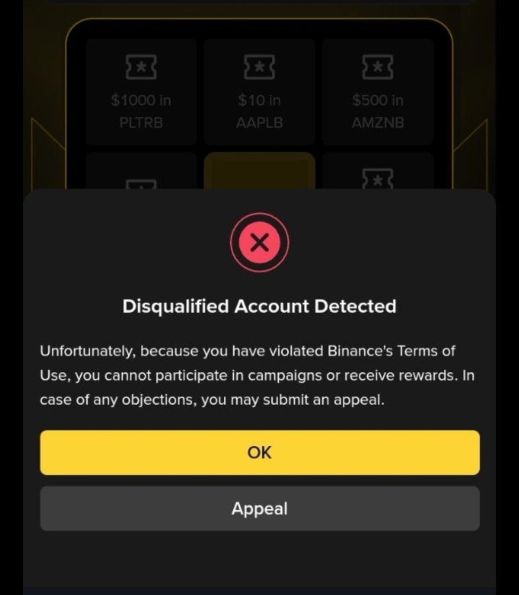 SazzadOnX's tweet photo. 🚨 Binance Users Facing “Not Eligible” Issue

A growing number of users are seeing “Not Eligible” or “Disqualified Account Detected” when participating in Binance campaigns.

For many users, this comes after investing significant time, effort, and trading activity into these campaigns — making the situation especially frustrating.

If this is the result of an automated system, we hope Binance will consider conducting a proper manual review of affected accounts.

We’re not asking for special treatment.
We’re asking for fairness, transparency, and a clear explanation.

📢 Binance, please hear your community and look into this issue.

@binance

#Binance #Crypto #BinanceRewards #BinanceCampaign