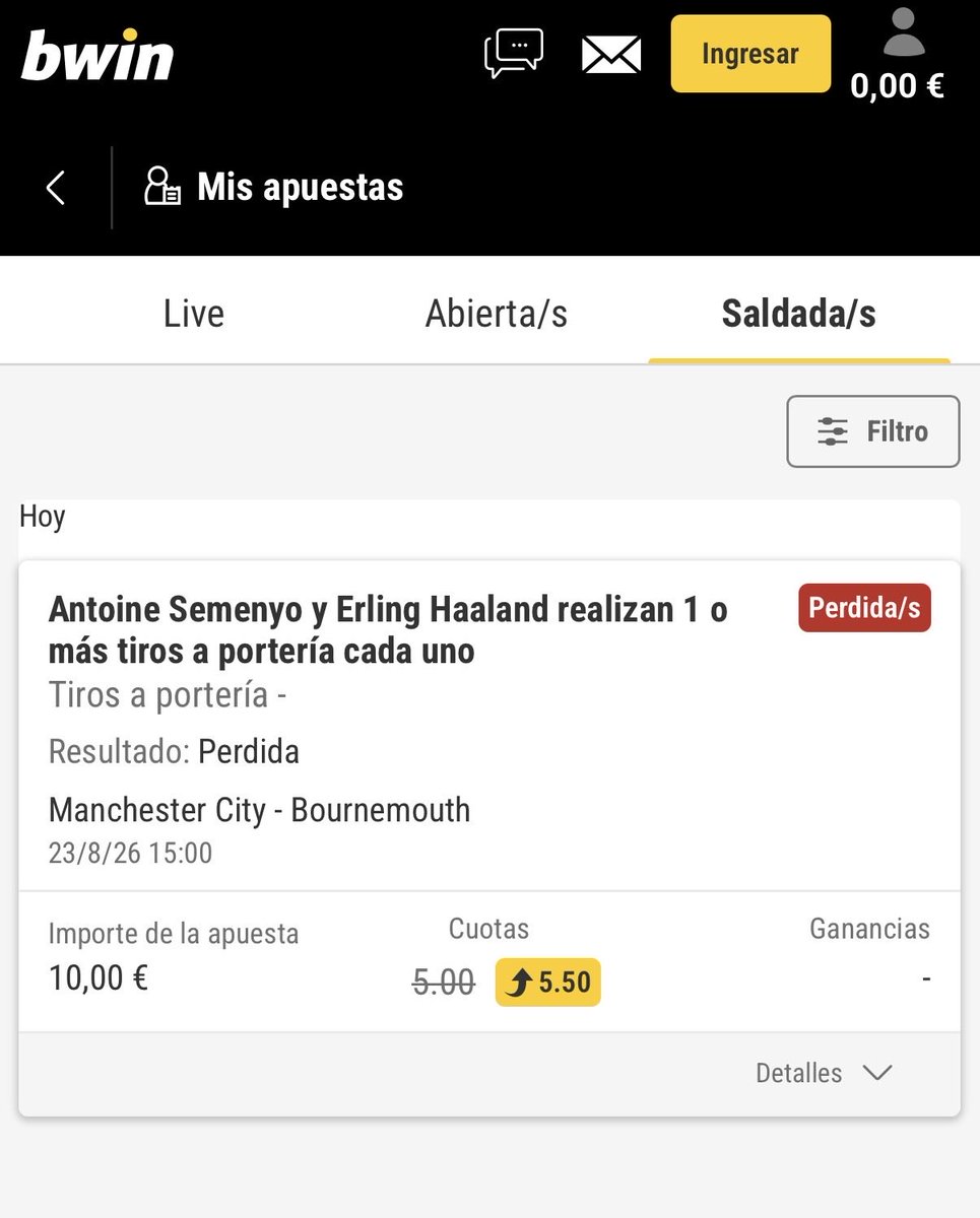 sebasortiz1101's tweet photo. !!ESTAFADORES!!
@bwin @bwin_es ahora que vais a decir sobre esto? 
Apuesta del Manchester city vs Bornemouth de las cuotas especiales que sacáis, la dais por perdida y después cancelada por fallo de traducción?  Sois unos estafadores, si no llegan a tirar también se devolvía ??🏴‍☠️ https://t.co/936Q2n8tsy