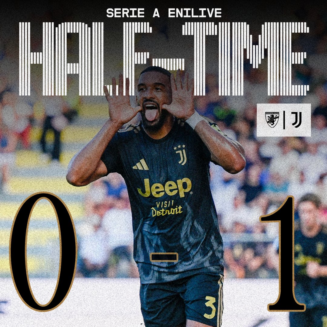 juventusfcen's tweet photo. HT | ⏳ | We lead at the break through Bremer's header! 💪

#FrosinoneJuve https://t.co/6q95NJcbFU
