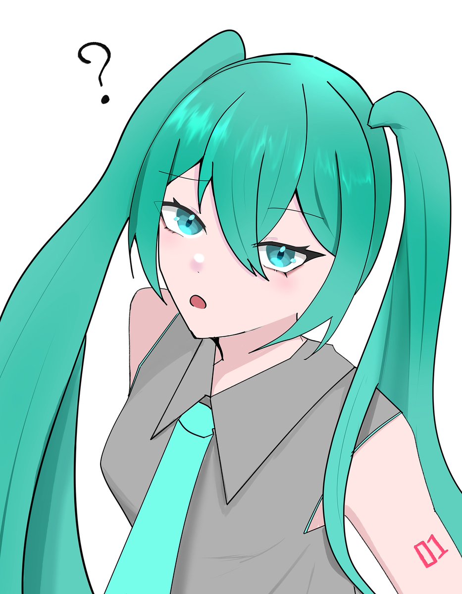 Ryoc_55_en's tweet photo. ミクさんに怪訝な顔で見上げられたい
#初音ミク 
#絵柄が好みって人にフォローされたい https://t.co/YPCxmTLuaY