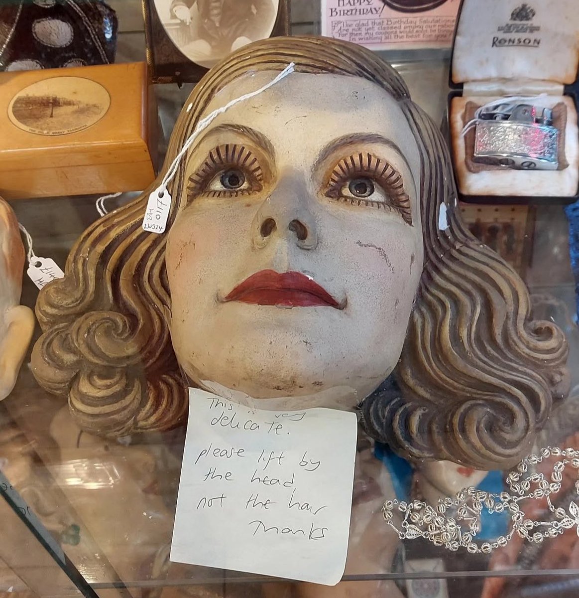 vintageminii's tweet photo. thinking about this greta garbo art déco wall mask from the 1930s https://t.co/wlNPUhyq1l