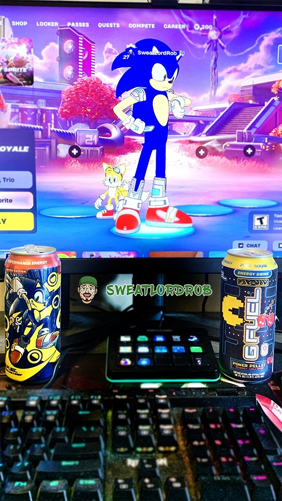 sweatlordrob's tweet photo. What GFuel are you sippin' on today?
use code SweatLordRob for 30% off at https://t.co/4H1MNlPvrE
@GFuelEnergy #gfuel #energy #sonicthehedgehog #pacman #Fortnite @Fortnite https://t.co/IIHas50UZk