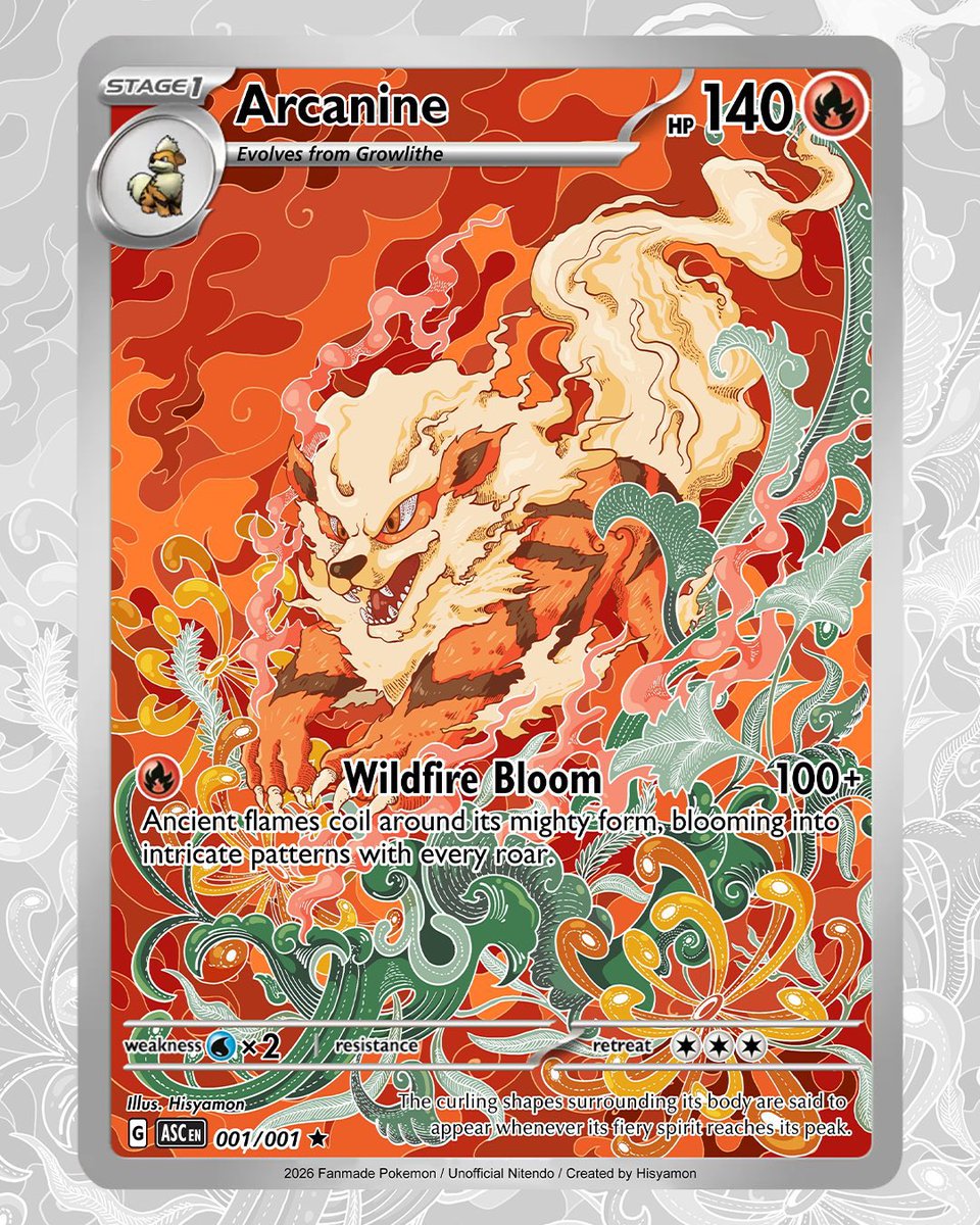WeLovePokemon's tweet photo. This Arcanine artwork looks so good! 😍 https://t.co/DREv62L7Zt