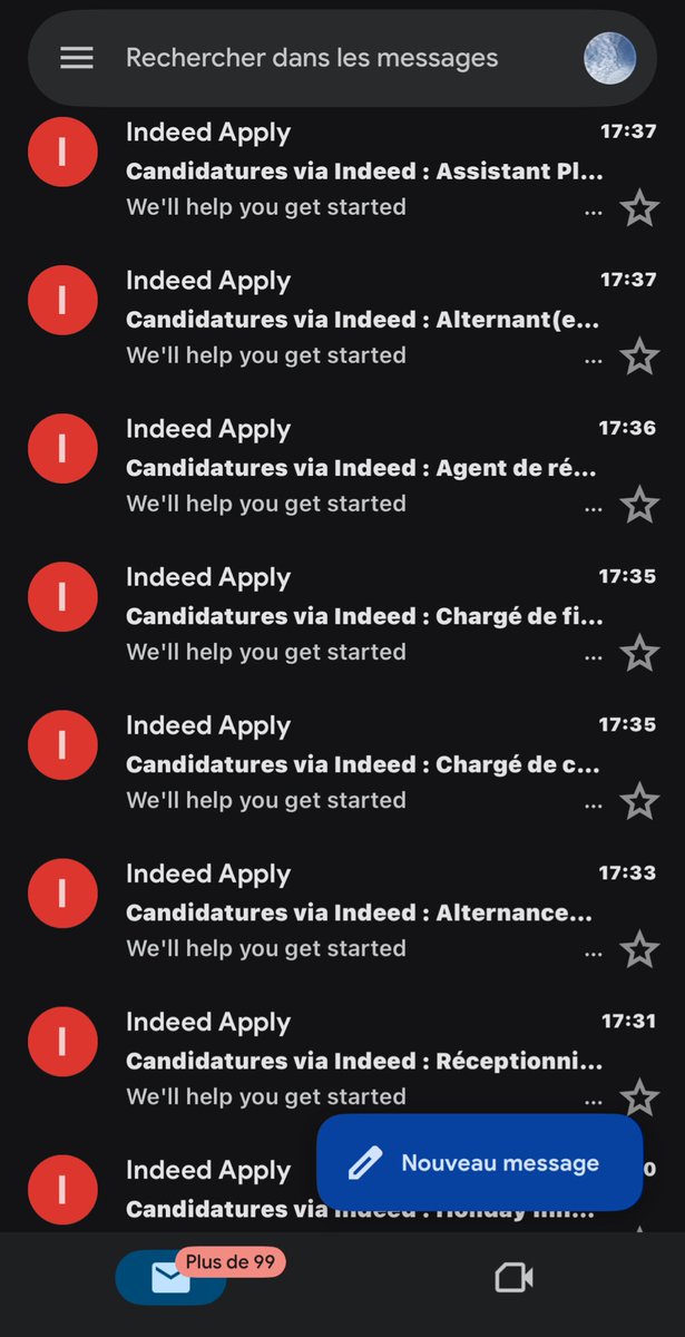 meganeekf's tweet photo. à quoi ressemble ta boîte mail lorsque t’es en recherche d’alternance 😩 https://t.co/srFSlCsBrw