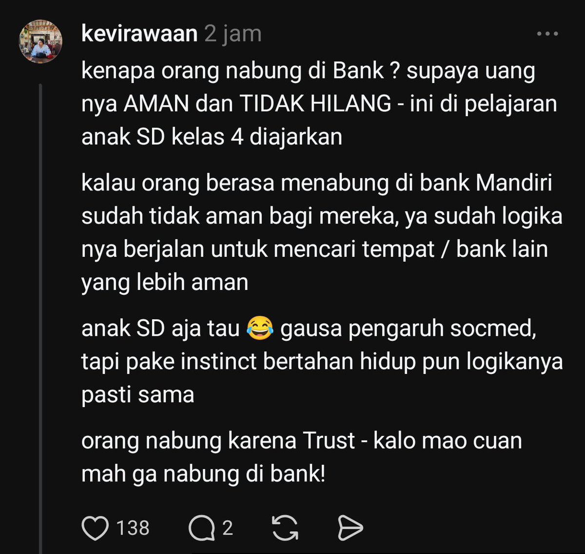 recehsjaa's tweet photo. Baru tau ternyata ada buzzer khusus perbankan ya
Bijak bijak, pemerintah lu noh yang power abuse. https://t.co/ESjNrWHoRQ