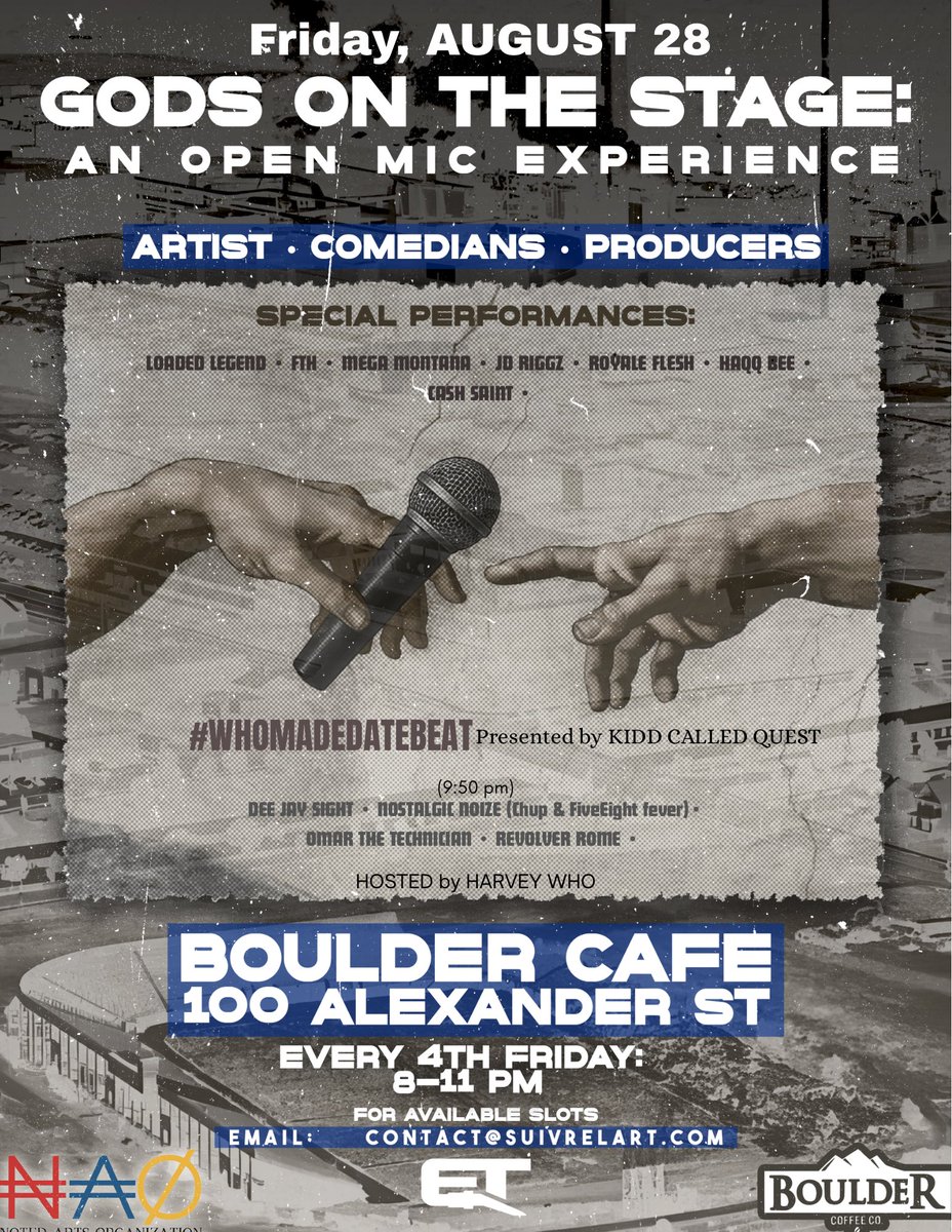 KiddCalledQuest's tweet photo. Friday 8/28/2026 #whomadedatbeat Producer Showcase starts at 9:50pm  featured producer’s listed below  
KIDD CALLED QUEST 
DEE JAY SIGHT 
ROMEONTHEBEAT
OMAR THE TECHNICIAN 
FIVEEIGHT FEVER 
CHUP

 #godsonthestage
 #whomadedatbeat
 #beats 
#kiddcalledquest
 #rochester https://t.co/XK12JFf4o1