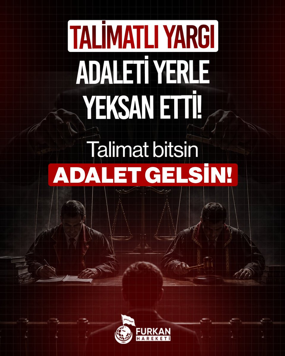 fhengellenemez's tweet photo. Talimatlı yargı adaleti yerle yeksan etti! 

AlparslanHocaya Özgürlük
SarayTalimatıyla Tutuklandı
SemraKuytula Özgürlük 
Kardeşlerimizi SerbertBırakın
#FurkanHareketiTertemizdir https://t.co/OVDu04pf4y
