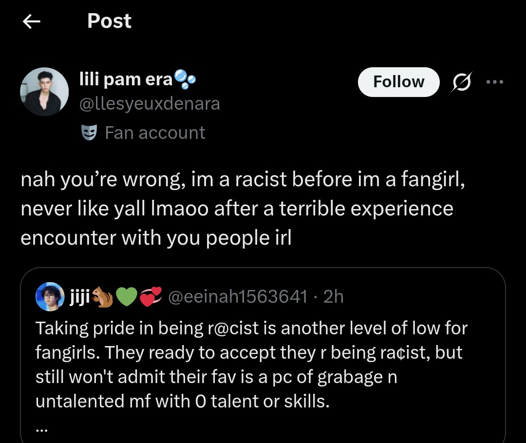 meta_njali's tweet photo. This is what ppl mean when they say it doesnt end w the celebrity.They normalise the mockery,their fans take it as a fkn green light n suddenly u have ppl openly calling themselves racist for fun. Stop pretending there r no consequences to what u choose to normalise @ppnaravit https://t.co/Yo4NyhOdDh
