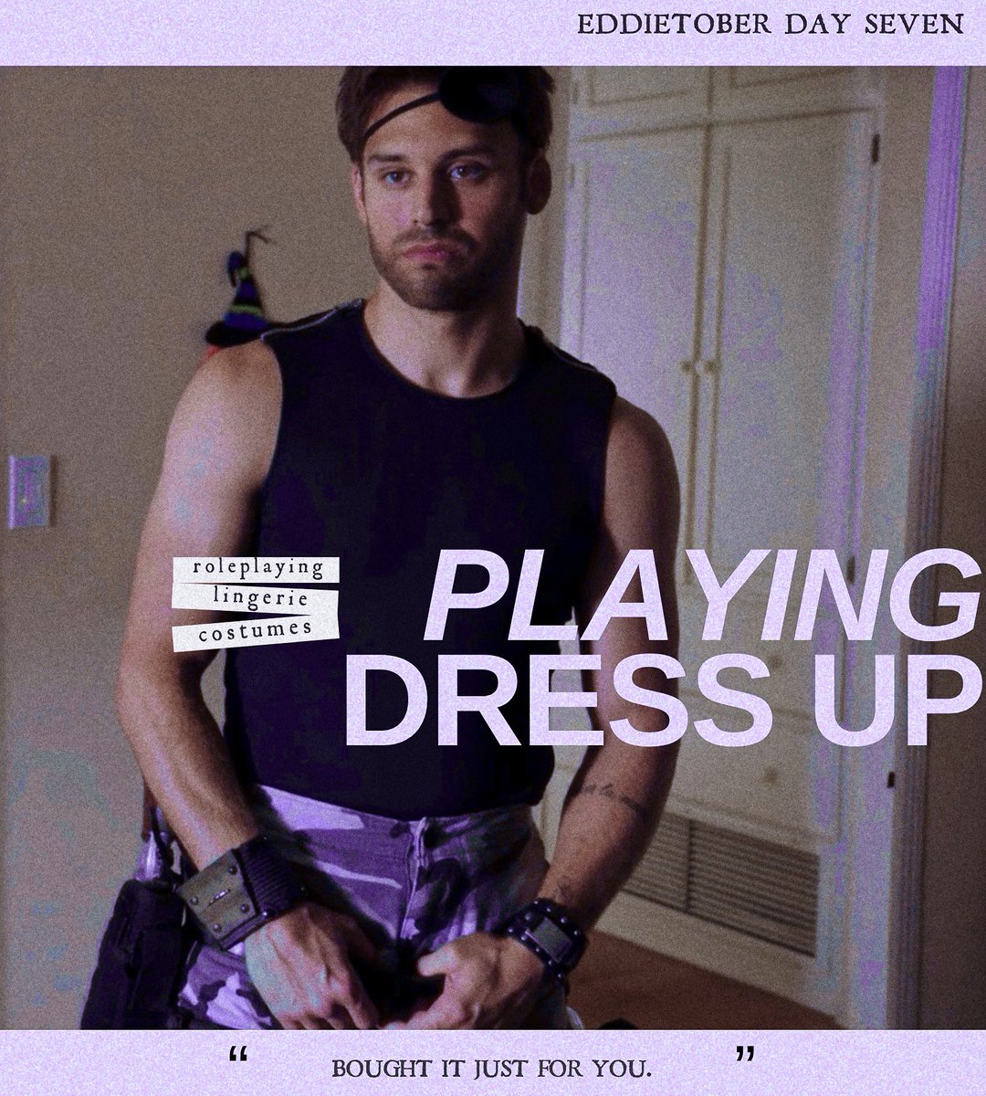 eddietober's tweet photo. welcome to EDDIETOBER!

🕸️ day seven — PLAYING DRESS UP https://t.co/E5giwa32Js