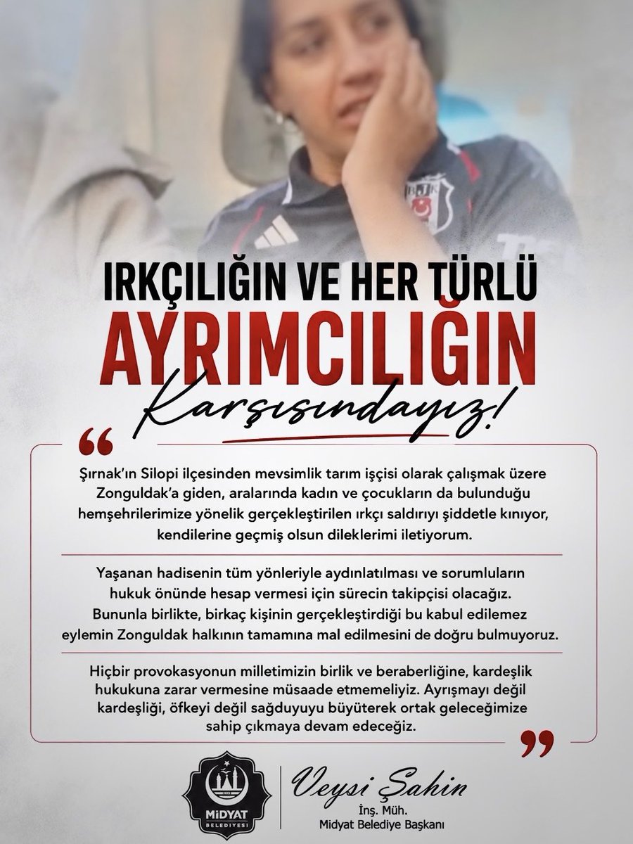 veysisahinn47's tweet photo. IRKÇILIĞIN VE HER TÜRLÜ AYRIMCILIĞIN KARŞISINDAYIZ! https://t.co/Lc22dvTHk5