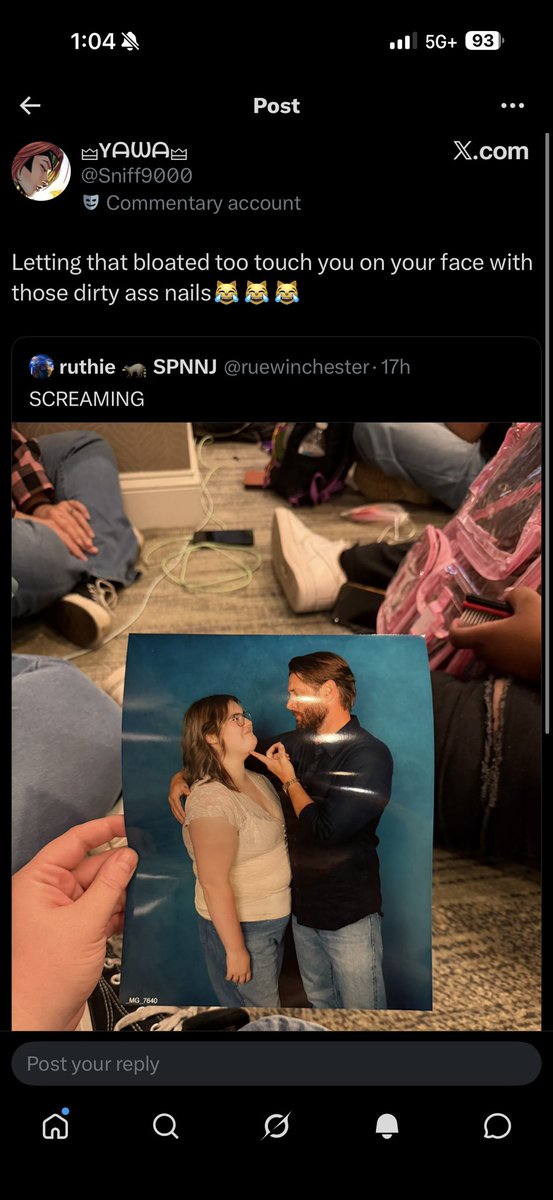 ruewinchester's tweet photo. got my first hater <3 https://t.co/r0McngK33n