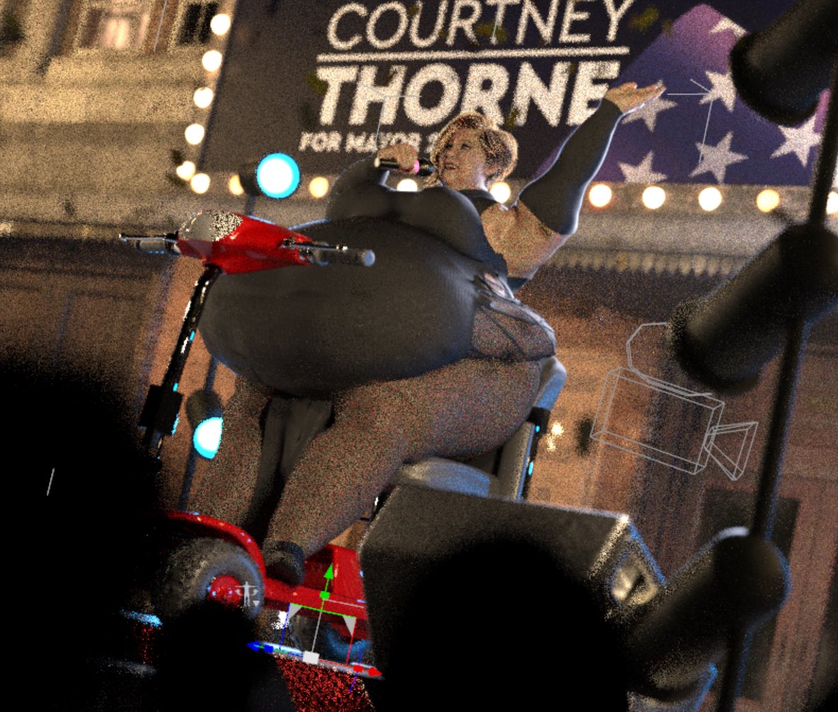 cinnasticks3d's tweet photo. Wanted to share a fun background element to my most recent comic “the mayor” thats coming to a close. Something tells me she was a heavy weight on the campaign trail, she took a real bite out of the competition, only she has the guts to do what the city needs…aight, I’m done lol https://t.co/JYMpLnP6I9