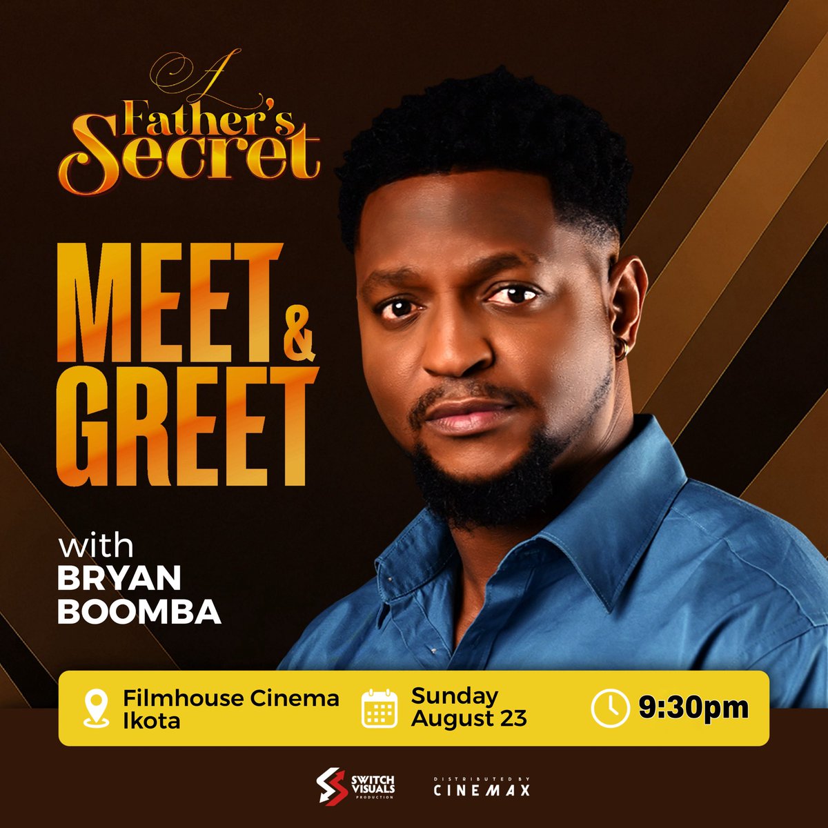 Bryanboomba's tweet photo. Wha gwan fam??? ❤️
Tonight, I’ll be LIVE at Filmhouse Cinema, BlackBell Mall, Ikota for a special viewing at 9:30PM!
Fam, PLEASE PULL UP FOR ME! 🙏🏾❤️ Come experience this beautiful story with me on the big screen, in real time. ❤️ #AFathersSecret #BryanOkoye https://t.co/cawgQLvMXg