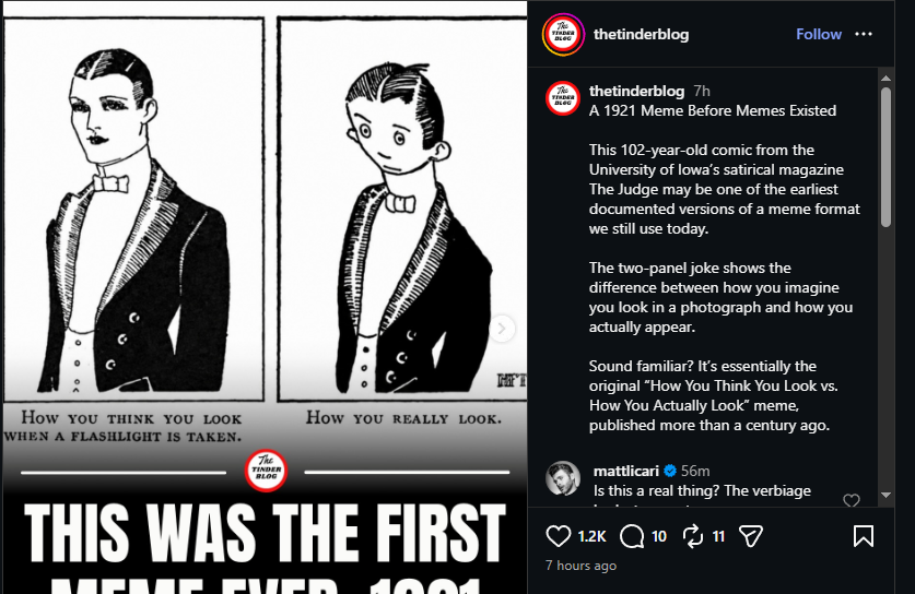 letsgetdevvy's tweet photo. the "First Meme Ever" is going viral on ig rn and its literally an ancient version of chud

i found a tenor project with a BUNCH of memes abt it and the project is called DOOD

https://t.co/4eZESqICvz

https://t.co/0GNmGXK4ui https://t.co/PQjjKmqW6J