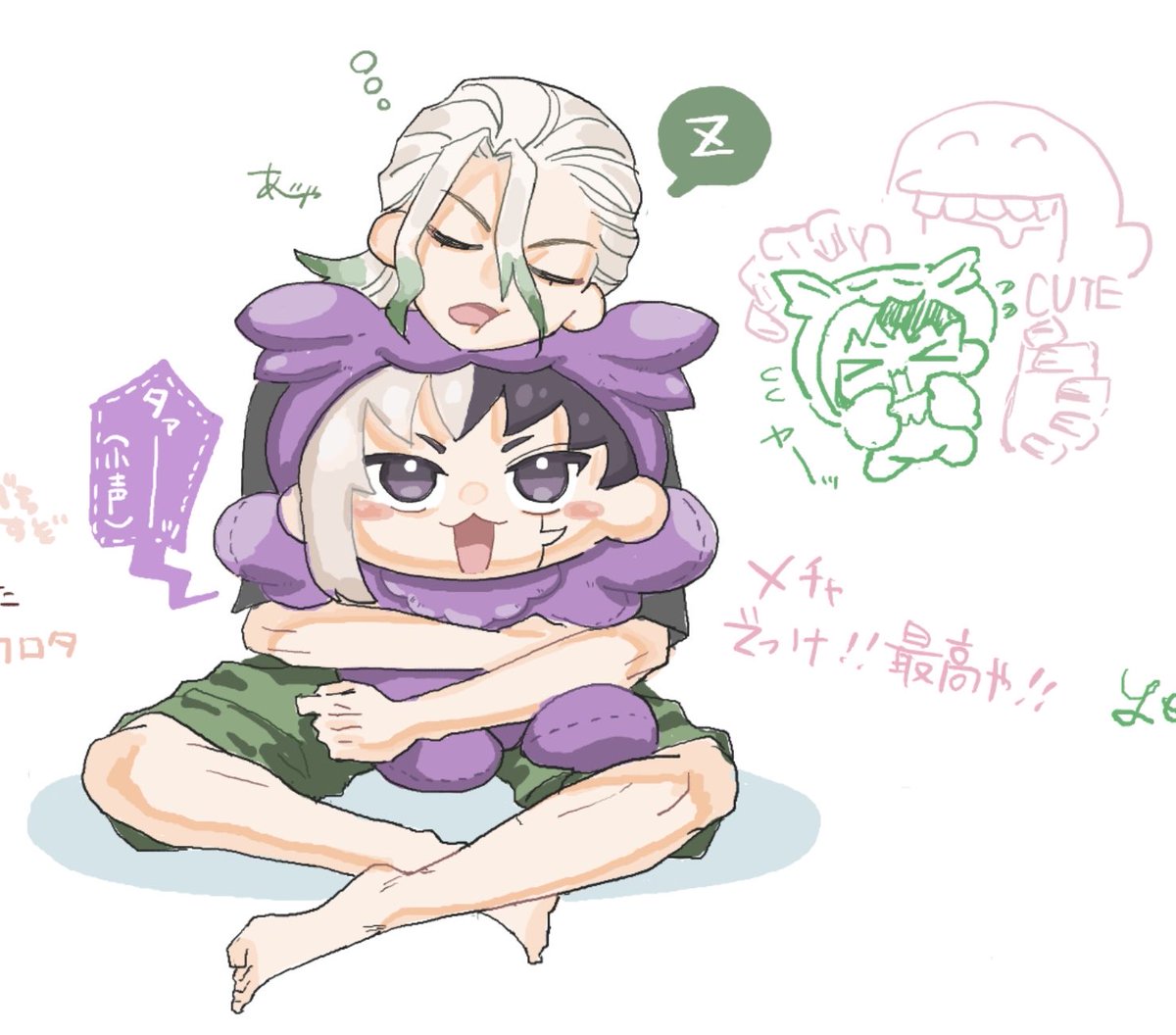 aja_66's tweet photo. 本質さんのこうもりげち絵チャに参加していました〜　※千ゲ要素があります https://t.co/KT2yRc4vaN