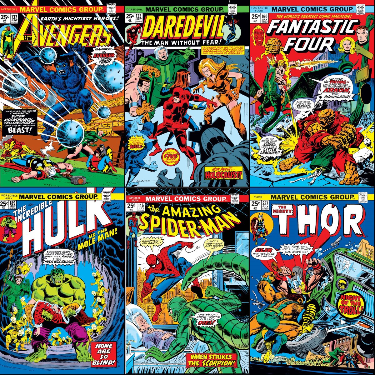 ClassicMarvel_'s tweet photo. Marvel Comics that were on sale with cover dates of July 1975. https://t.co/S0ltDbvm3m