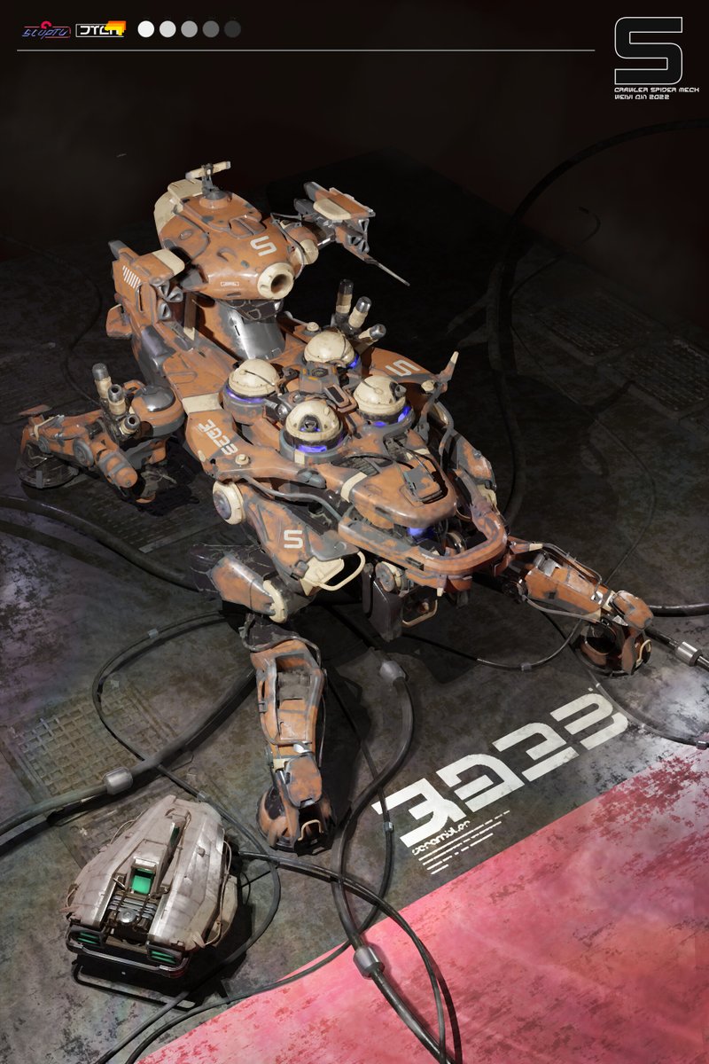 WeiYiQin7's tweet photo. crawler spider mech2022 (Sorry for the repost! Life with a newborn has been keeping me extra busy lately.）🤣 https://t.co/tisFG6Y0vA