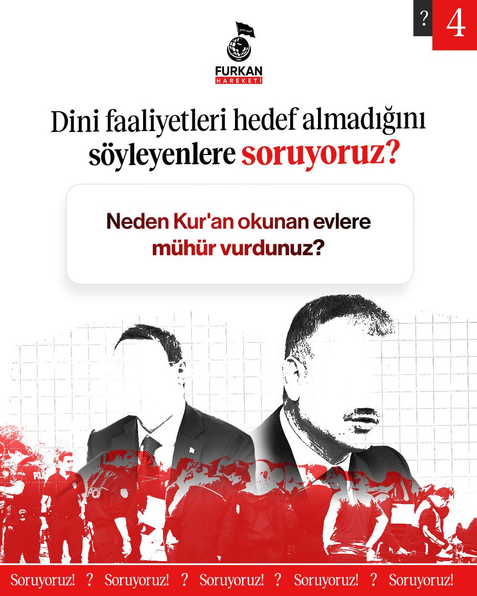 FurkanHareket06's tweet photo. Neden 2014 yılından bu yana konferanslarımızı engellediniz?
​
Neden 2018'de operasyon düzenleyerek hayırlı hizmetler yaptığımız vakfımızı kapattınız? 

​Neden gece - gündüz İslamı anlatan Alparslan Hocamızı iftiralar atarak tutukladınız?

​Neden Kur'an okunan evlere mühür vurdunuz?

AlparslanHocaya Özgürlük
SarayTalimatıyla Tutuklandı
SemraKuytula Özgürlük 
Kardeşlerimizi SerbertBırakın
#FurkanHareketiTertemizdir