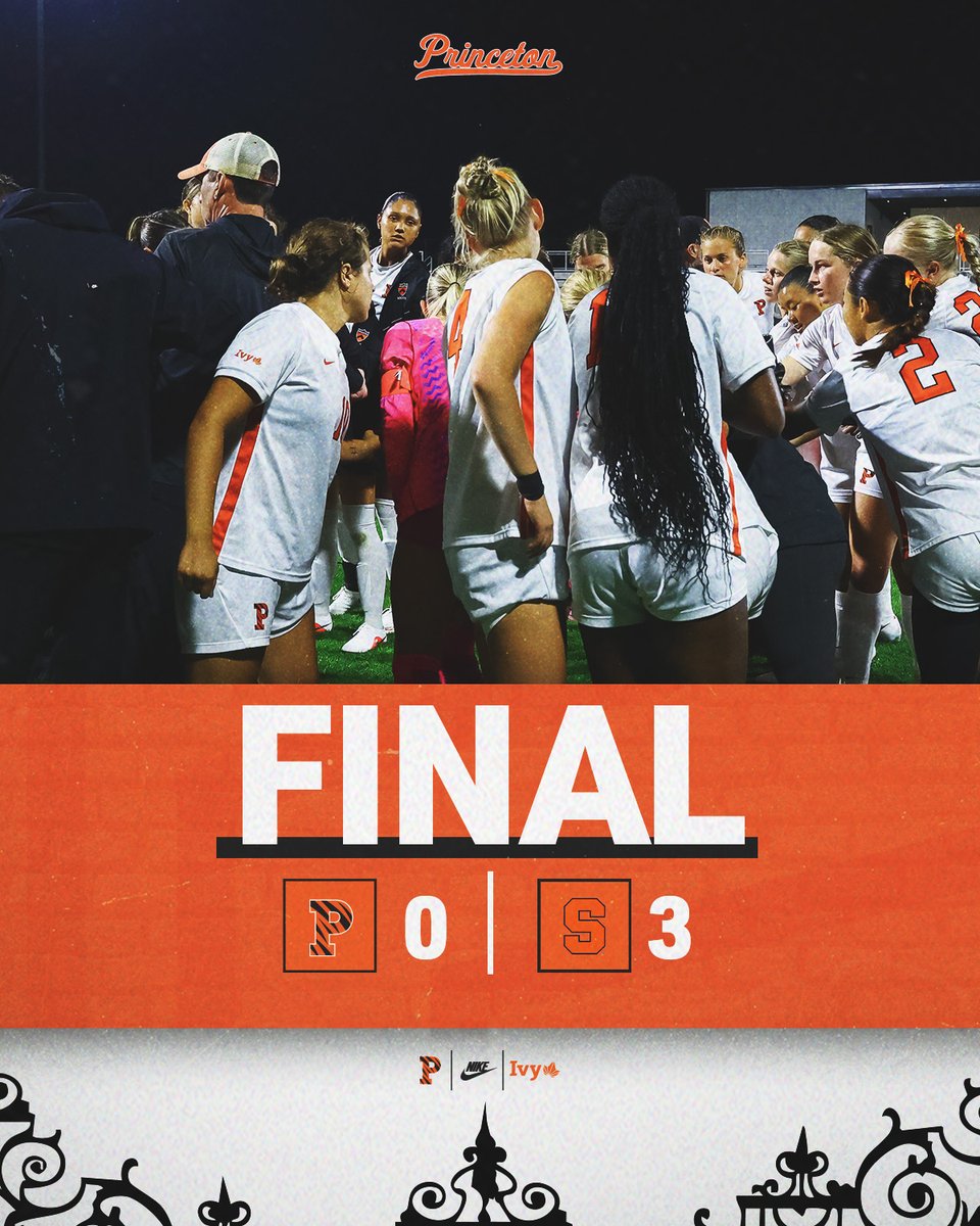 PrincetonWSoc's tweet photo. FINAL | Syracuse 3, Princeton 0

The Orange take this one to wrap the weekend.

We'll be back at it Thursday night at Roberts vs. West Virginia! https://t.co/7rPbwBflGm