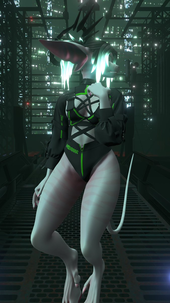 outlawpika_vr's tweet photo. Hi!

Spent some time pushing out the Ariral Variant of the Techstrap Fit!~ 🖤💚

If you bought other variants, grab the updated versions!

It updated the material and improved the RGBA masking for custom colors (...and somehow it never set the reflection mask 😅)

Link in reply! https://t.co/ombOcSqBvp