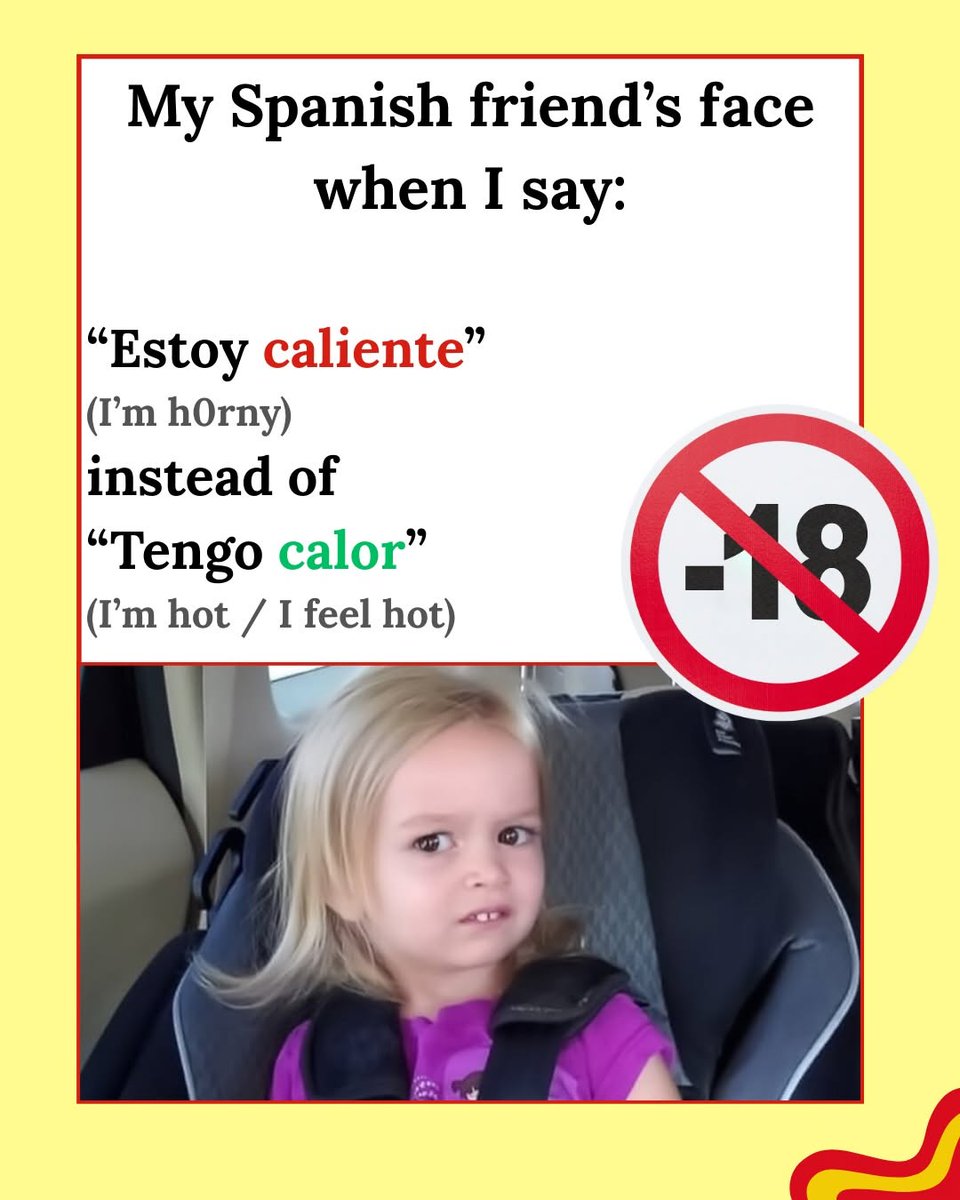 leemichael3266's tweet photo. 🔞🔞🔞
Avoid embarrassing mistakes in Spanish 😅
Learn to speak Spanish naturally with my courses.
⚠️ Enrollment closes tomorrow.
👉 Link in bio. https://t.co/sHC5epecbt