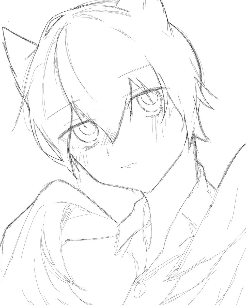 kanure0525's tweet photo. 最近寝れなくて深夜の落書きモチベが半端ない https://t.co/fwSmsaxEqx