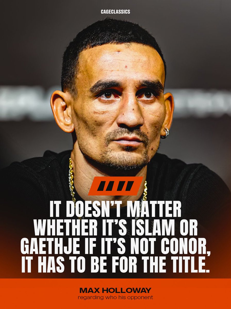 cageclassics_'s tweet photo. Max Holloway says he’ll only accept a title shot or a fight against Conor McGregor. https://t.co/Z7V2zv4Ntl